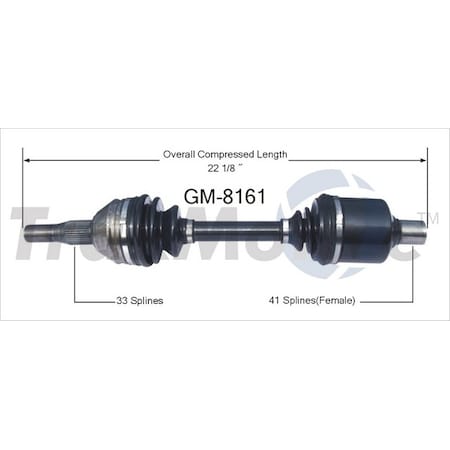 Surtrack Axle Cv Axle Shaft, Gm-8161 GM-8161